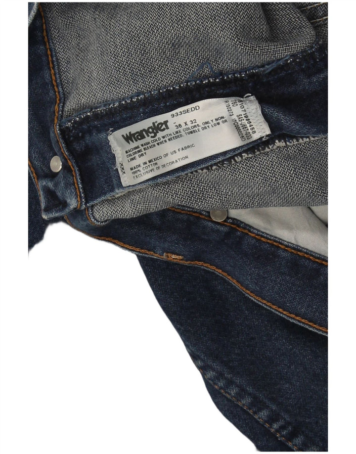 Wrangler Straight Jeans til mænd W36 L32 Marineblå Bomuld