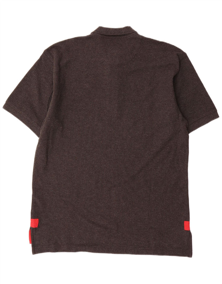 Orvis herre poloshirt mellemgrå flækket bomuld