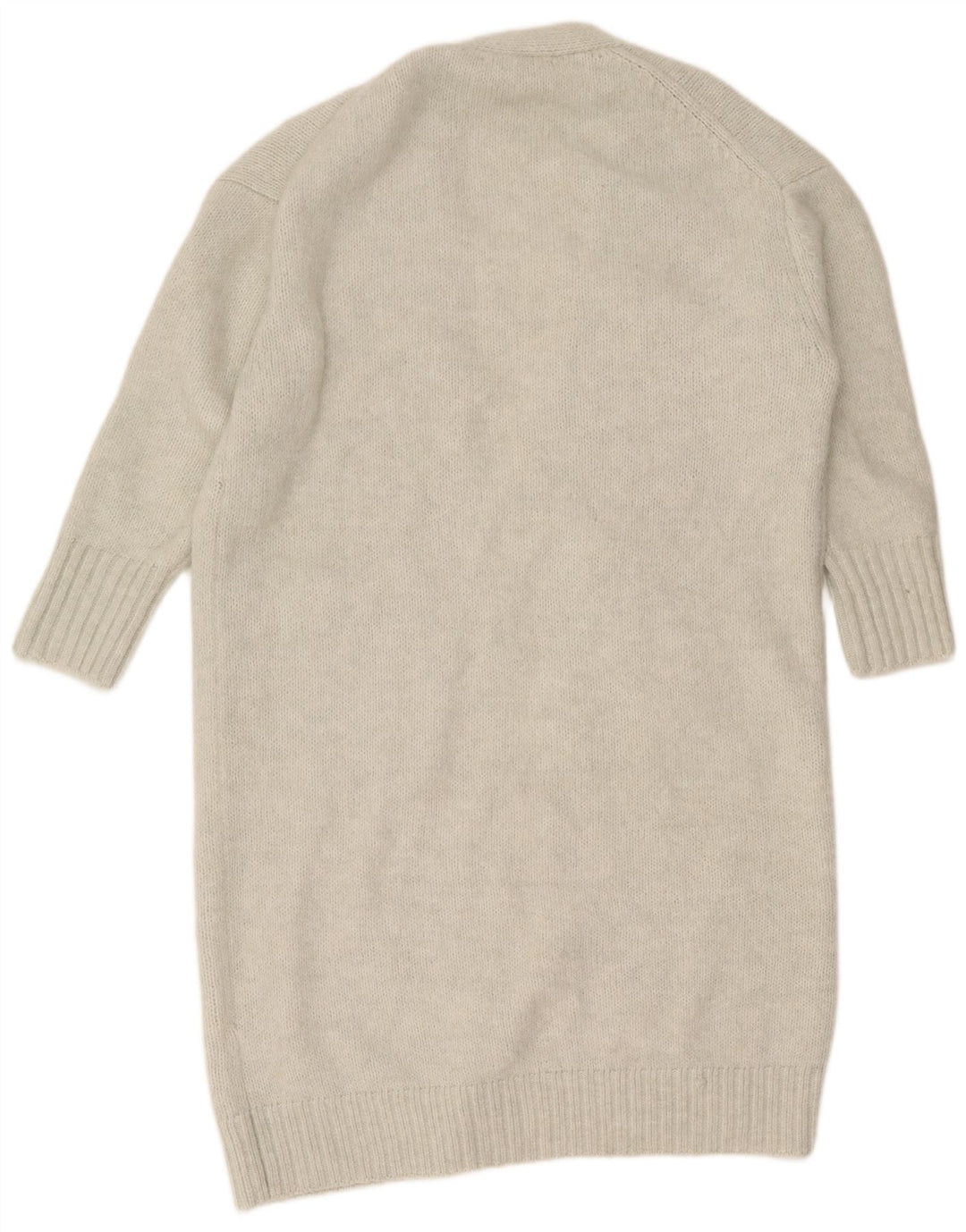 Zara Womens Oversized Longline Open Cardigan Sweater UK 6 XS Grå Polyester