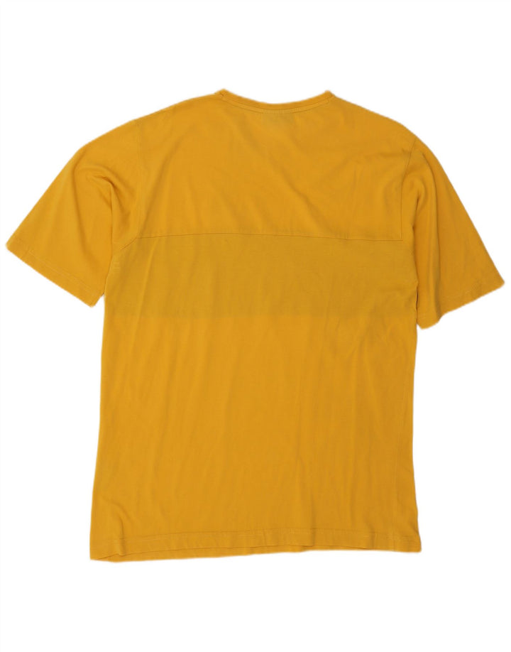 Kappa Herre T-Shirt Top Stor Gul Colourblock Bomuld