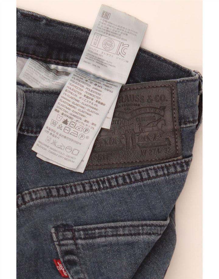 Levi's Herre 511 Slim Jeans W27 L32 Marineblå Bomuld