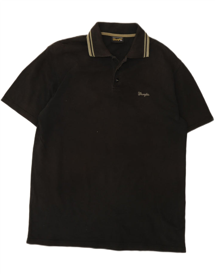 WRANGLER Mens Polo Shirt 2XL Black Cotton Vintage Wrangler and Second-Hand Wrangler from Messina Hembry 
