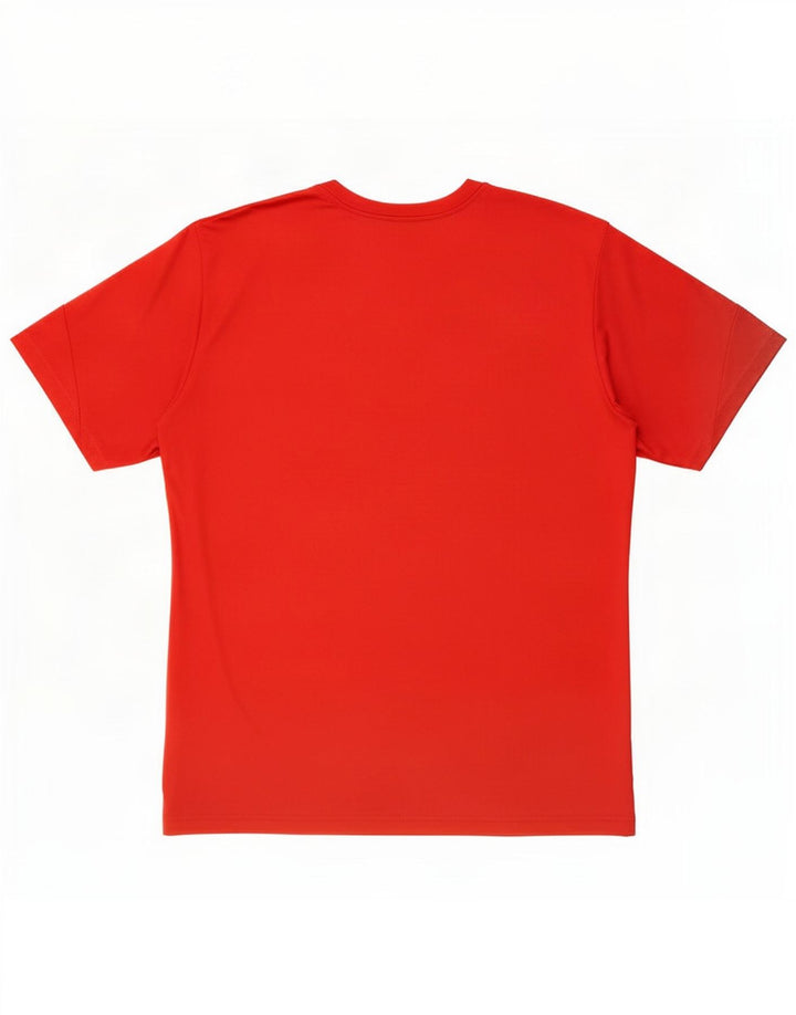 Adidas Herre Climalite T-Shirt Top XL Rød Colourblock Polyester