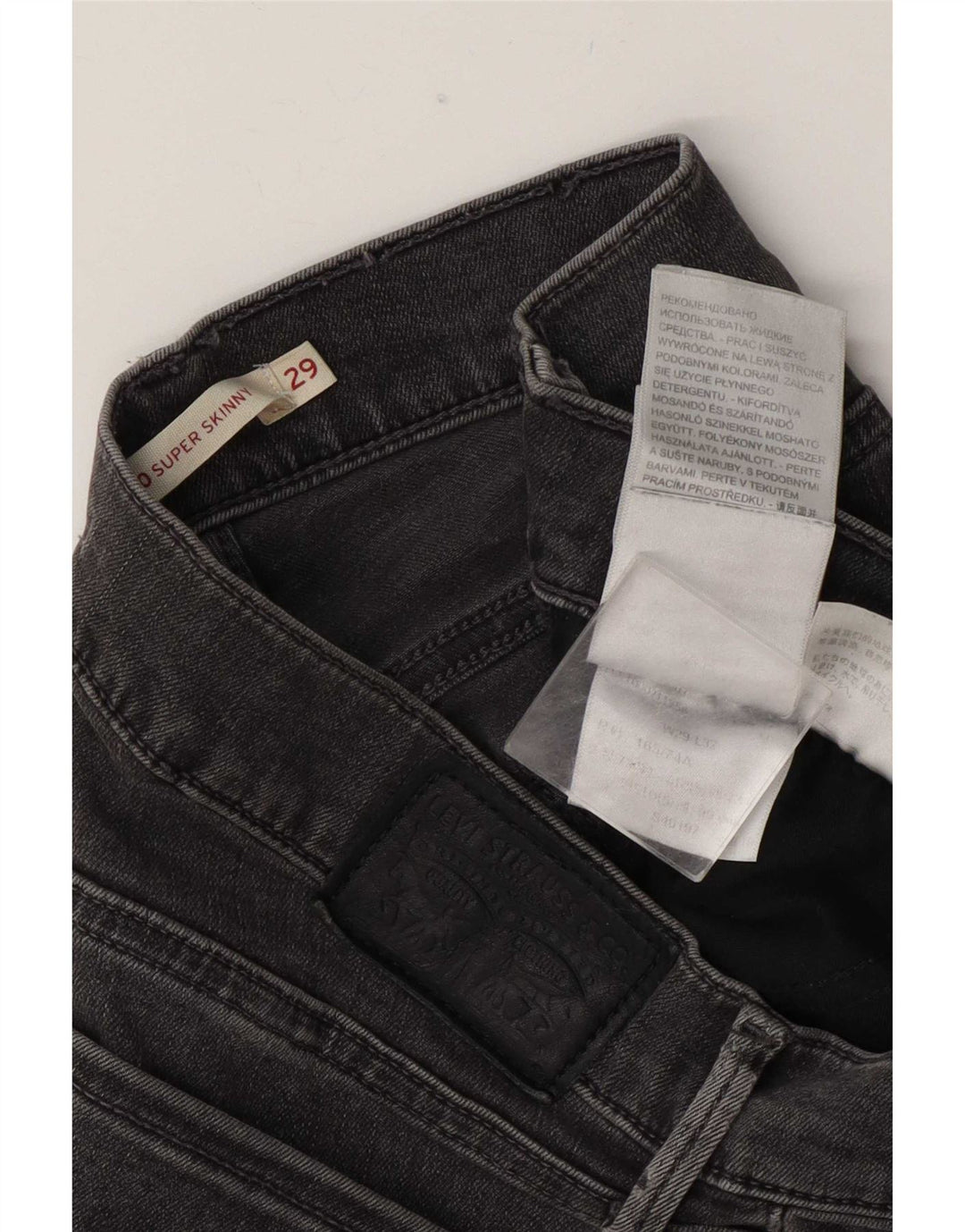 Levi's Dame 710 Super Skinny Jeans W29 L32 Grå Bomuld