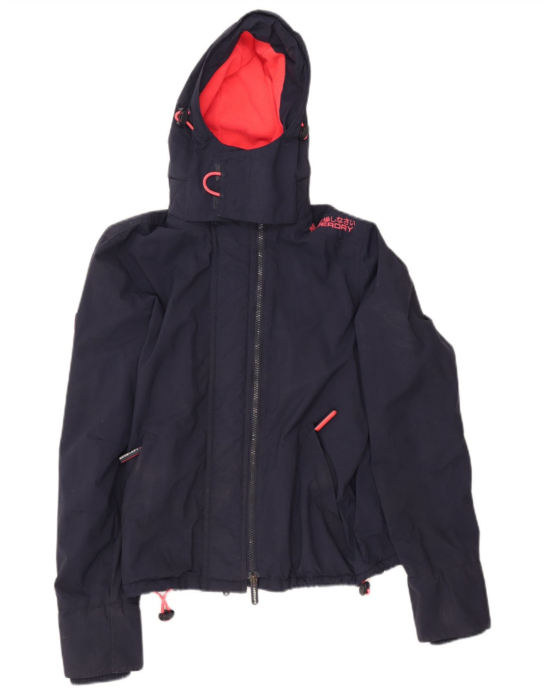 Superdry Windcheater vindjakke med hætte til kvinder UK 6 XS Marineblå