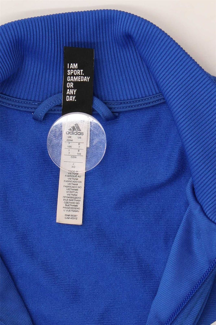 ADIDAS Mens Tracksuit Top Jacket UK 42/44 Large Blue Polyester