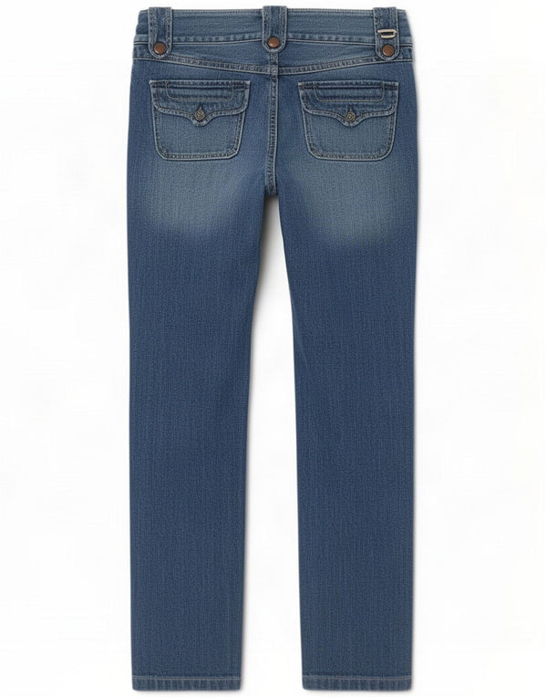 Diesel Dame jeans med lav talje W29 L29 Blå Bomuld