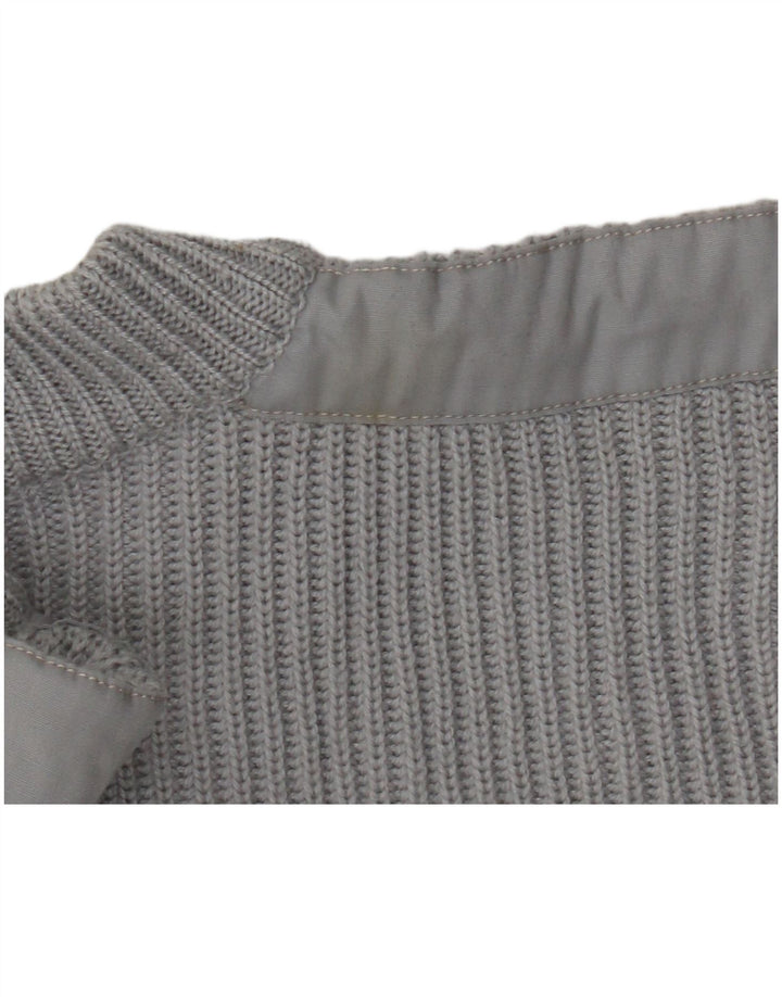 Vintage herre cardigan sweater Medium Grey Retro