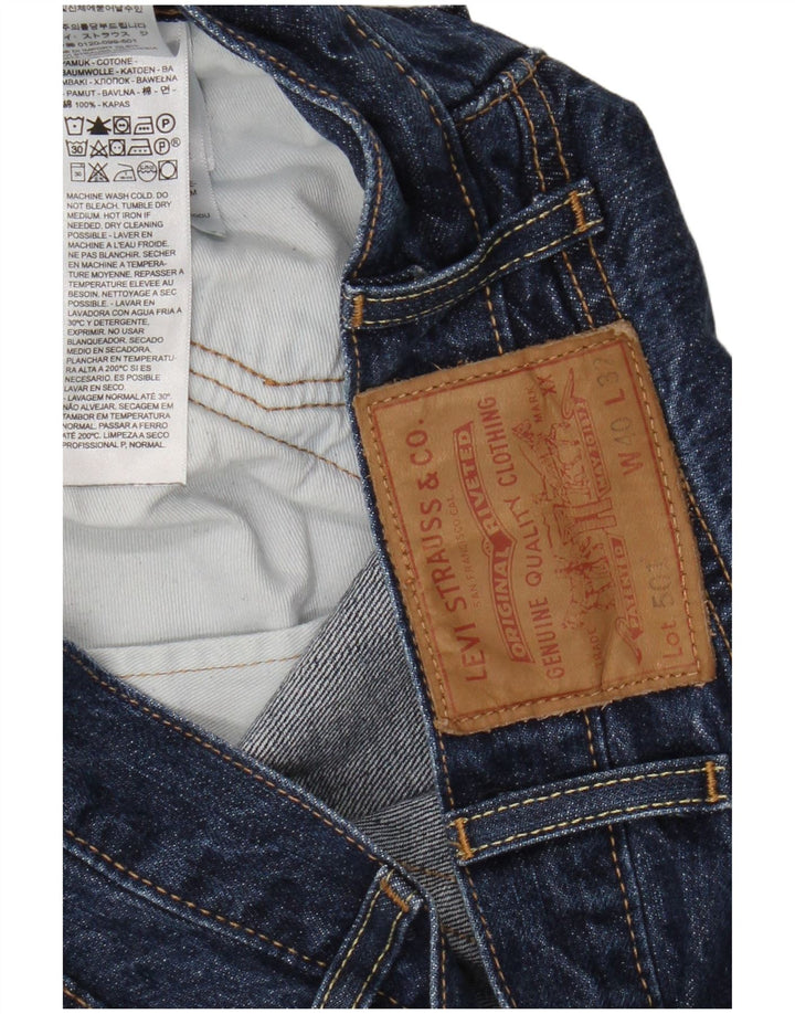 Levi's Herre 501 lige jeans W40 L32 blå bomuld