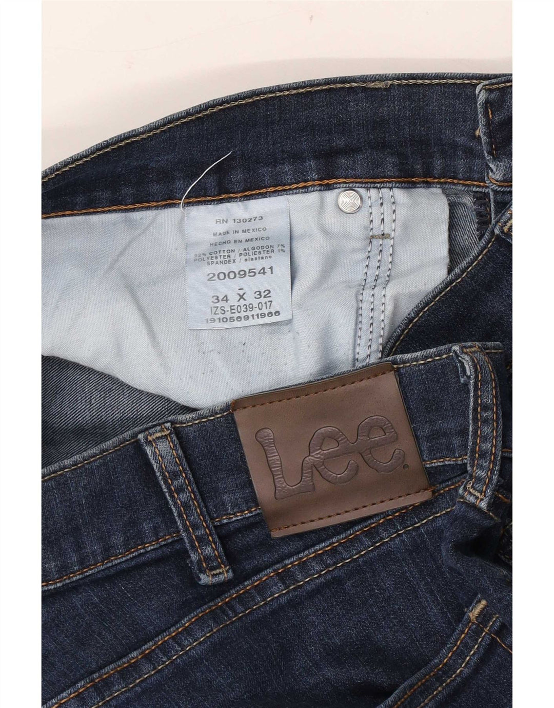 Lee Slim Jeans til mænd W34 L32 blå bomuld