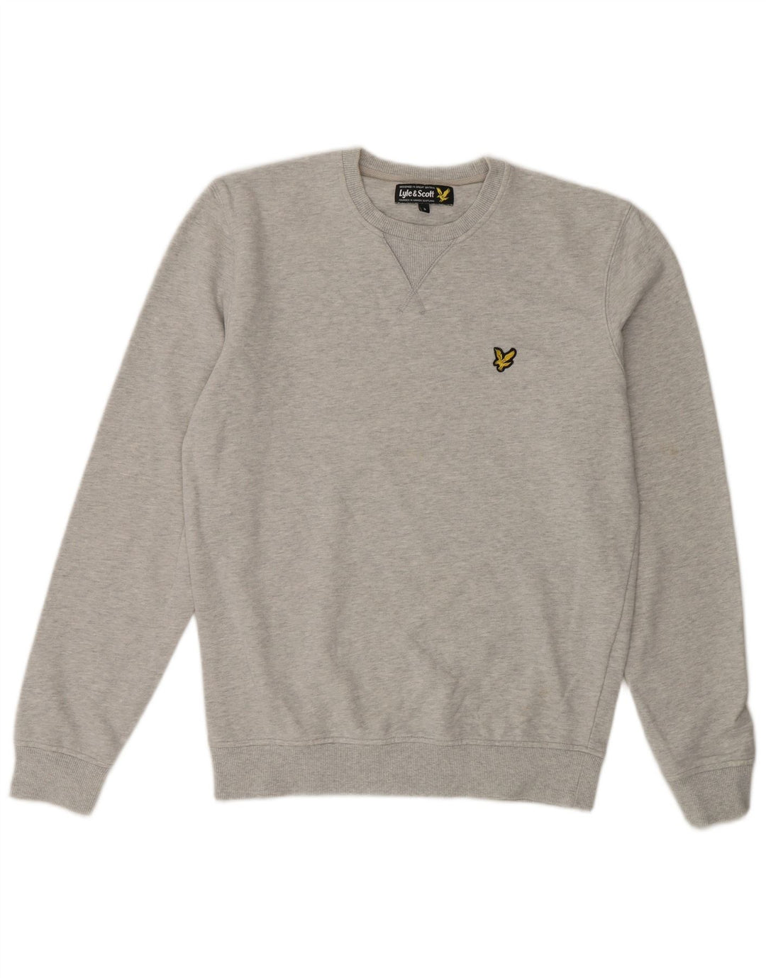 LYLE & SCOTT Sweatshirt til mænd, lille grå flækket bomuld
