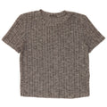 Zara Womens Crop T-Shirt Top UK 10 Small Grå Flecked Polyester