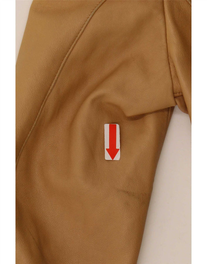 York Dame Læderjakke IT 42 Medium Beige