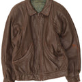 Vintage herre læderjakke IT 48 Medium Brun