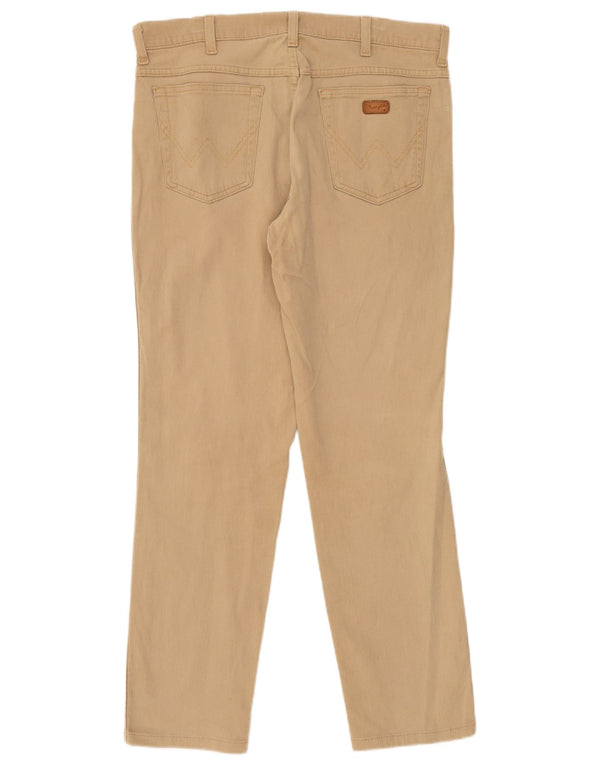 Wrangler Herre Texas Stretch Lige Casual Bukser W36 L30 Beige Bomuld