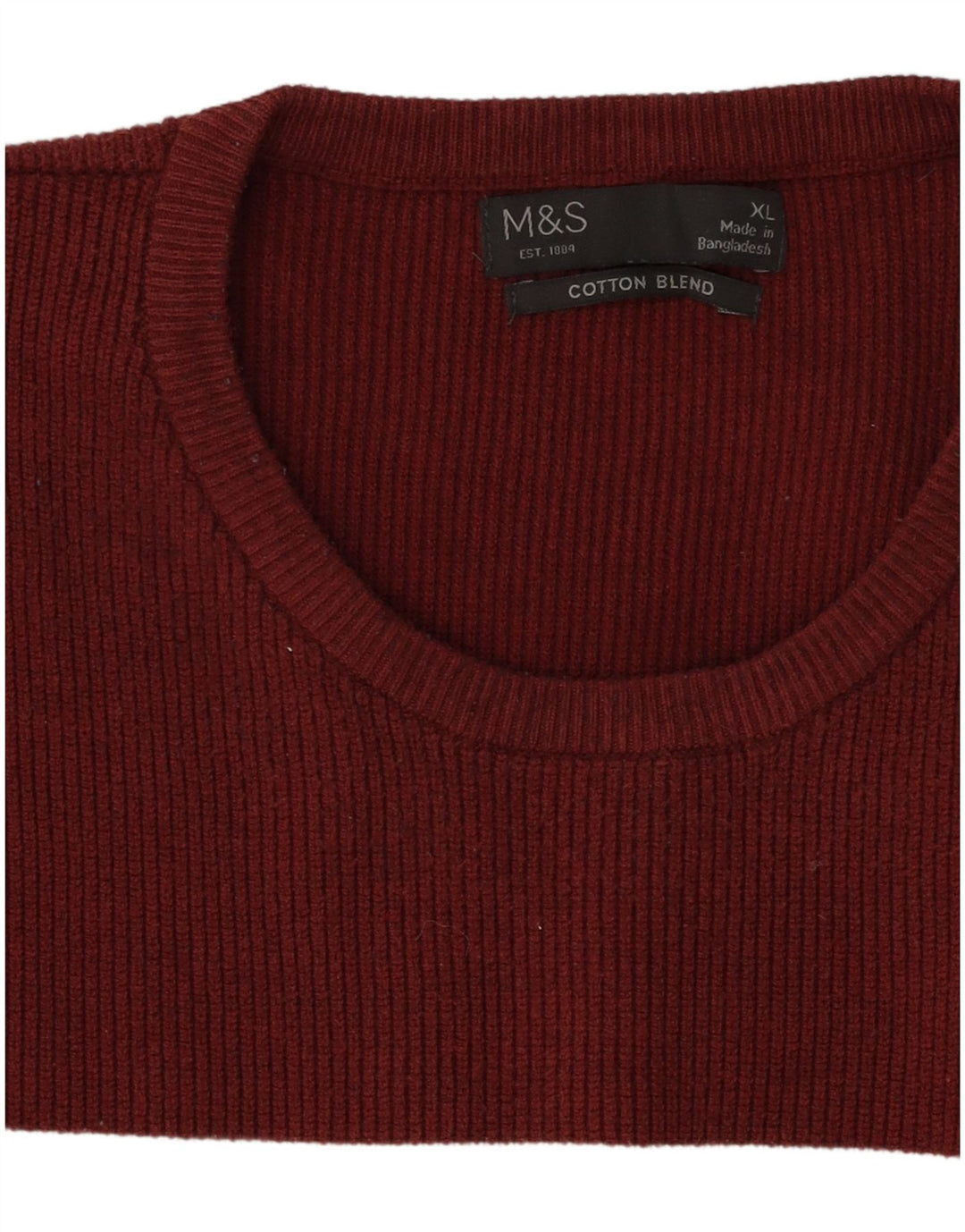Marks & Spencer Herre sweater med rund hals XL marineblå bomuld
