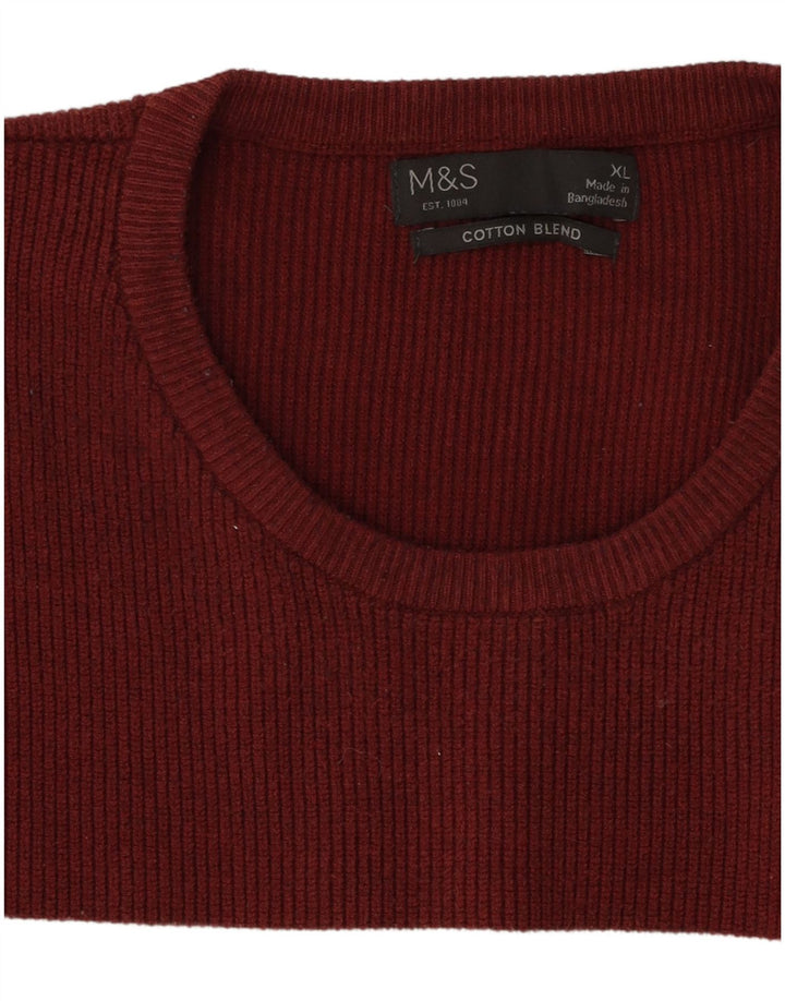 Marks & Spencer Herre sweater med rund hals XL marineblå bomuld