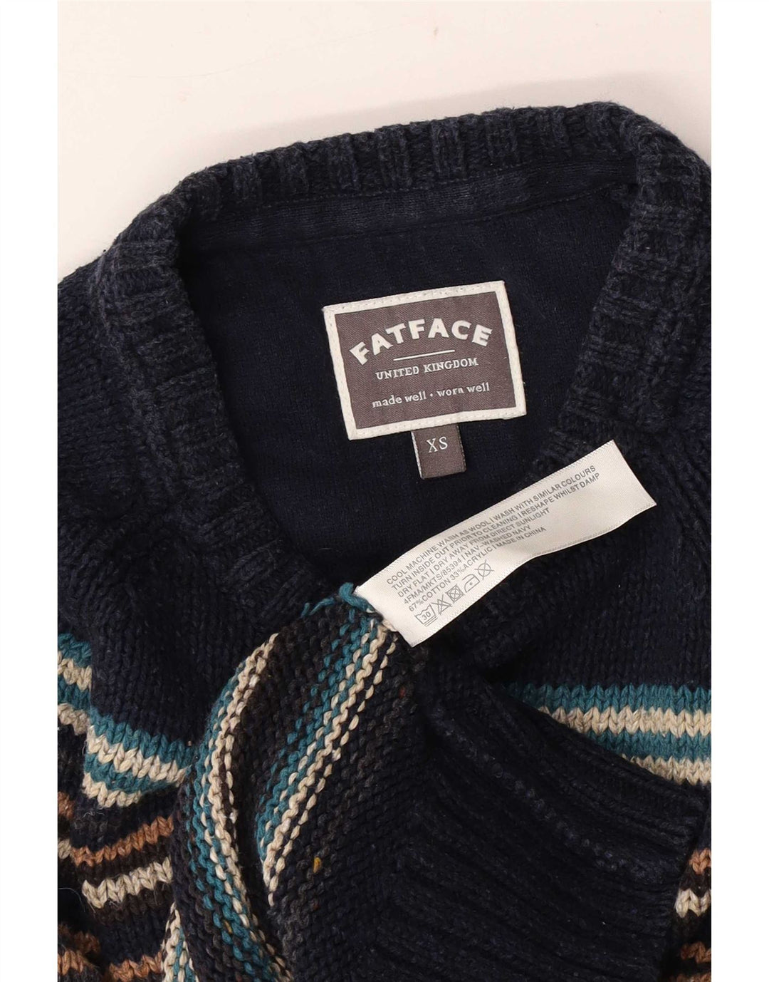 Fat Face Dame Jumper Sweater UK 4 XS Flerfarvet Klassisk