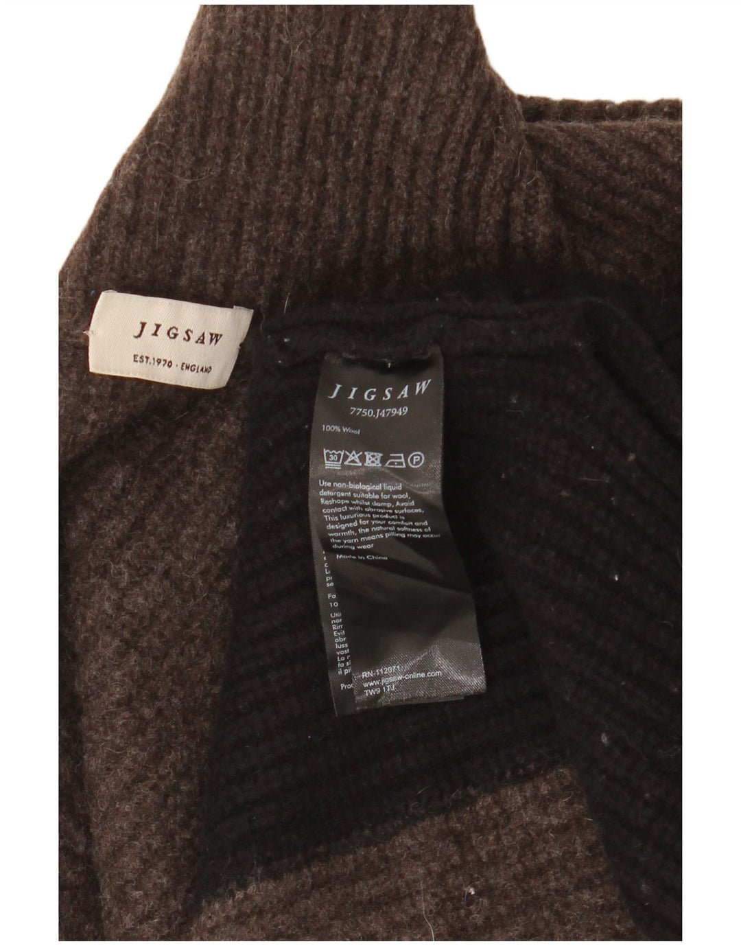 Jigsaw Dame Poncho Jumper One Size Grå Colourblock Uld