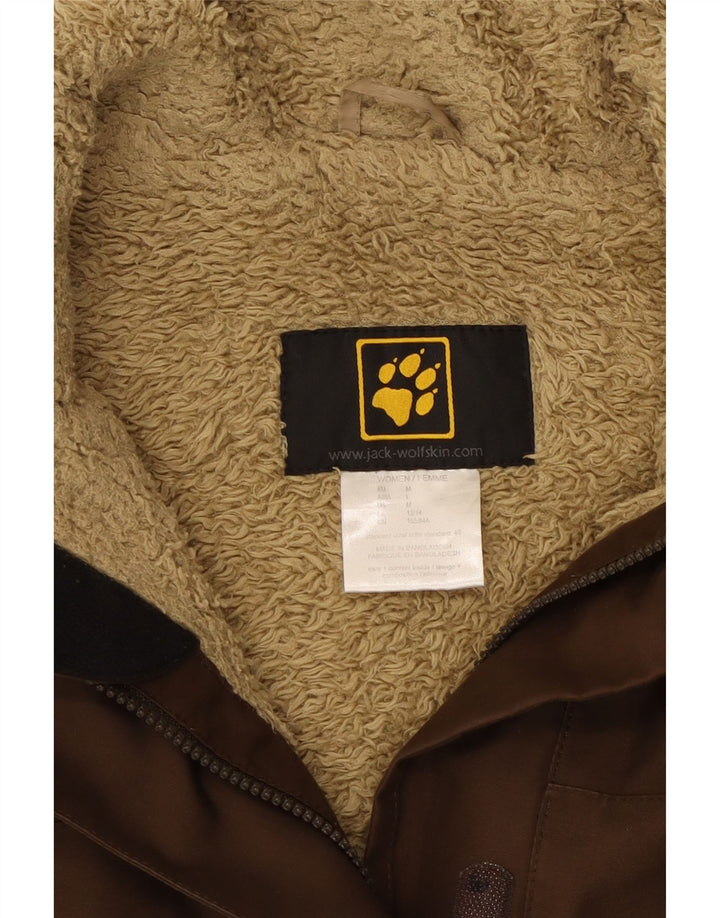 Jack Wolfskin Dame Sherpa Windbreaker Coat UK 12/14 Medium Brown