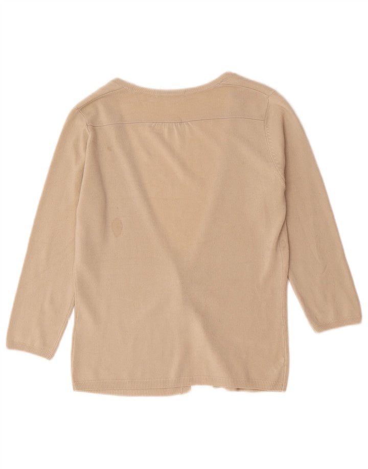 Marks & Spencer Dame Cardigan Sweater UK 10 Small Beige Acryl