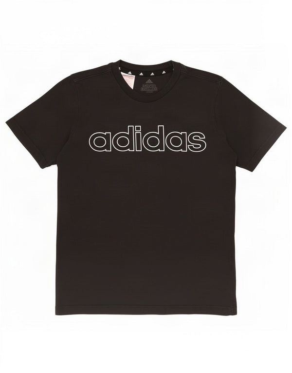 Adidas drenge grafisk t-shirt top 11-12 år sort bomuld