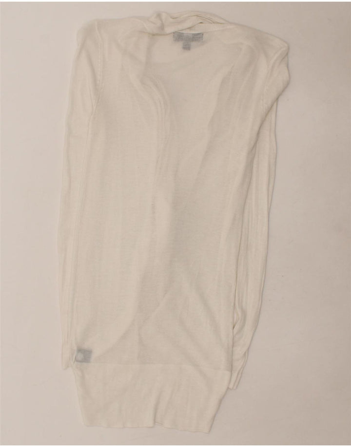 MOSSIMO Womens Longline Open Cardigan Sweater UK 6 XS White Rayon Vintage Mossimo and Second-Hand Mossimo from Messina Hembry 