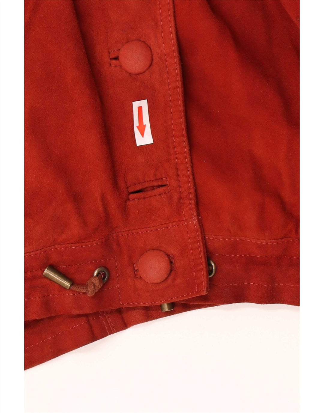 Vintage Dame Oversized Ruskindsjakke IT 44 Medium Rødt Læder