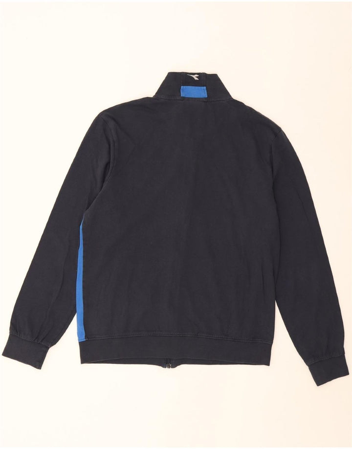 DIADORA Womens Tracksuit Top Jacket UK 16 Large Navy Blue Colourblock Vintage Diadora and Second-Hand Diadora from Messina Hembry 