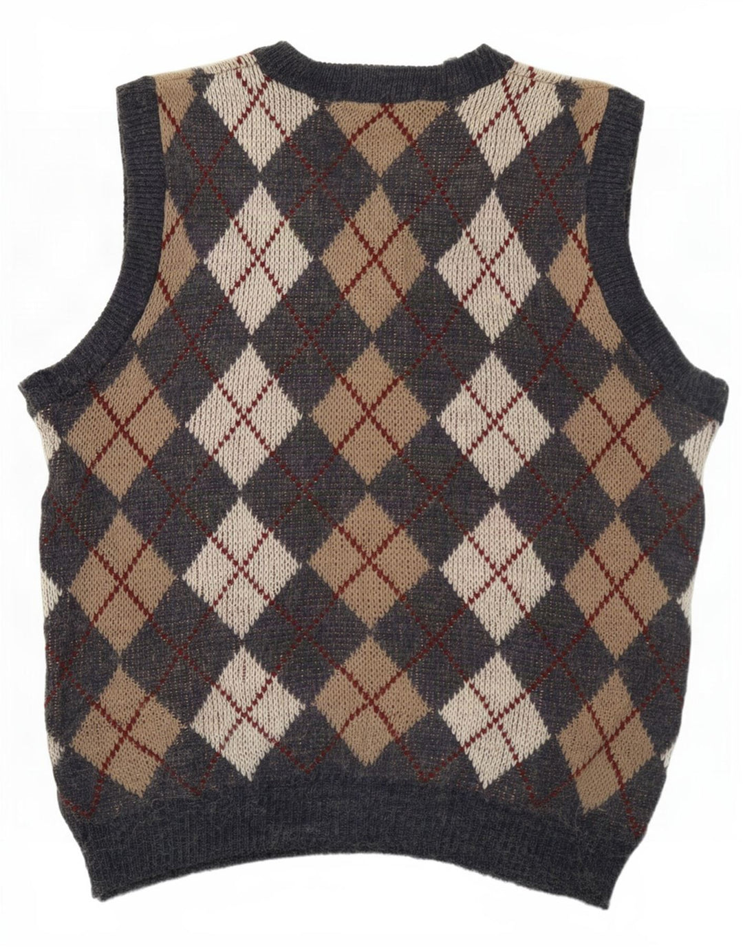 Woolworths Herrevest Tank Top Stor Grå Argyle/Diamond Akryl