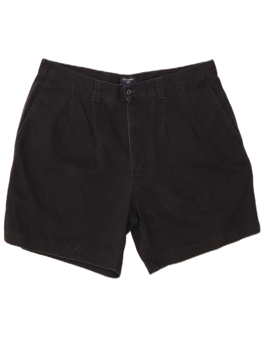 DOCKERS Herre Pegged Chino Shorts W36 Large Black Bomuld