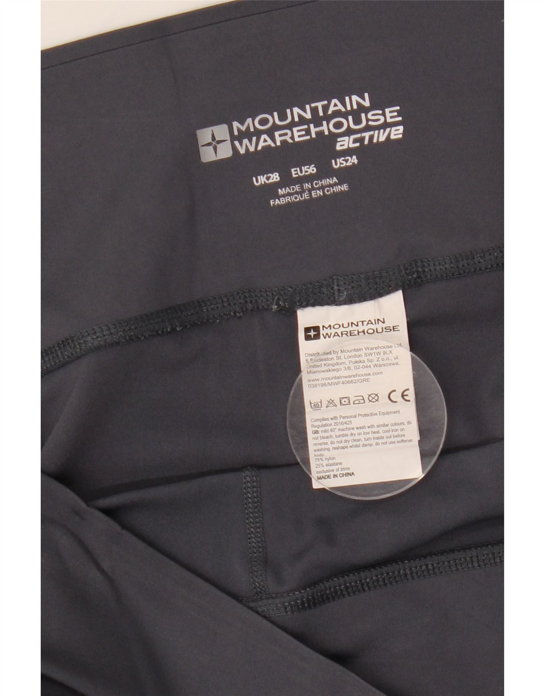 Mountain Warehouse Womens Crop Leggings US 24 4XL Grå Nylon