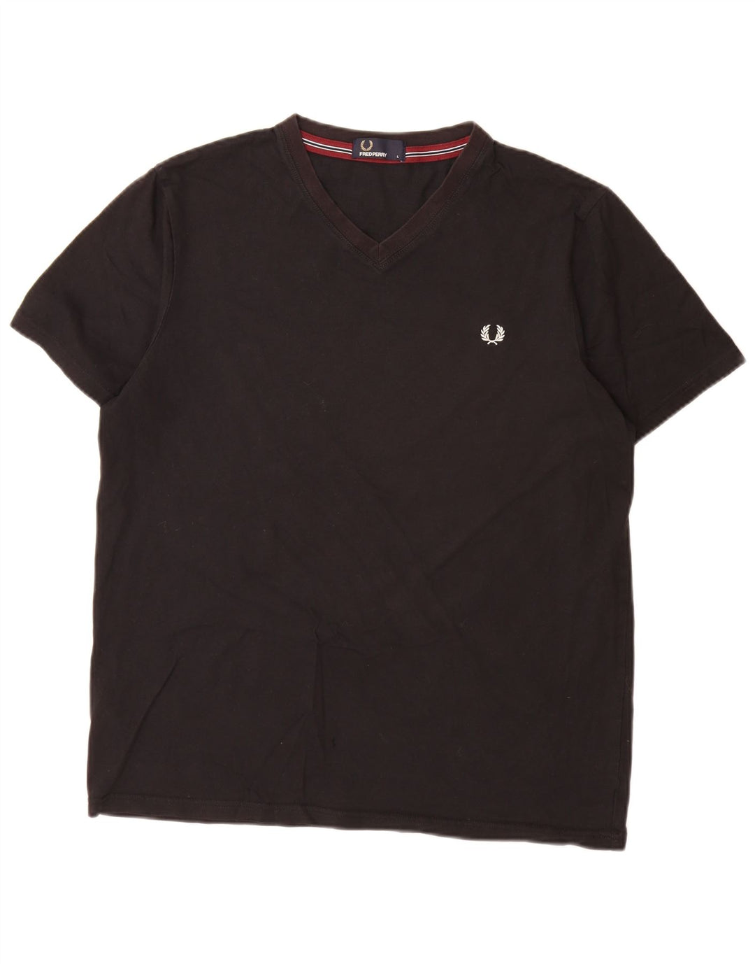 Fred Perry Herre T-Shirt Top Stor Sort Bomuld