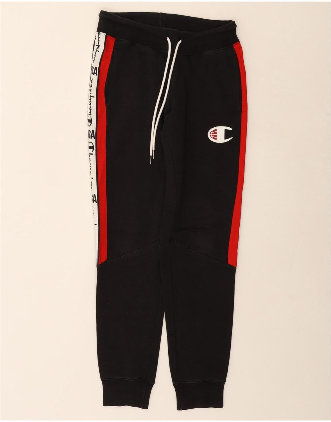 CHAMPION Herre grafisk træningsdragt Bukser Joggers Small Black Colourblock