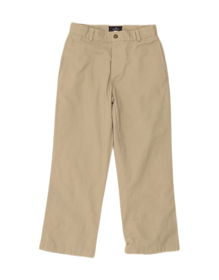 DOCKERS Boys Straight Chino Trousers 9-10 Years W24 L23 Beige Polyester Vintage Dockers and Second-Hand Dockers from Messina Hembry 
