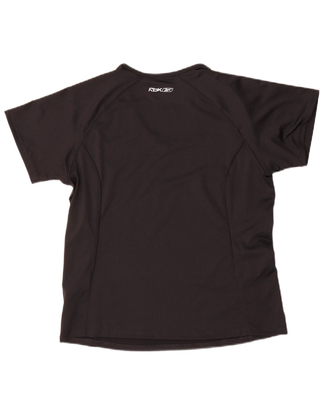 REEBOK Dame T-Shirt Top UK 12 Medium Sort Polyester