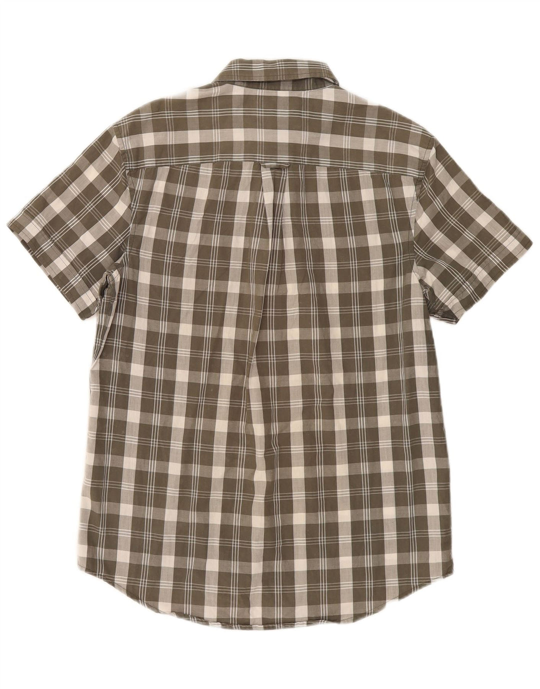 Penguin Heritage Kortærmet Slim Fit Skjorte Medium Khaki Ternet bomuld