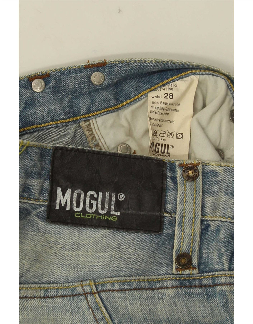 Mogul Herre Cargo Loose Jeans W28 L33 Blå Bomuld