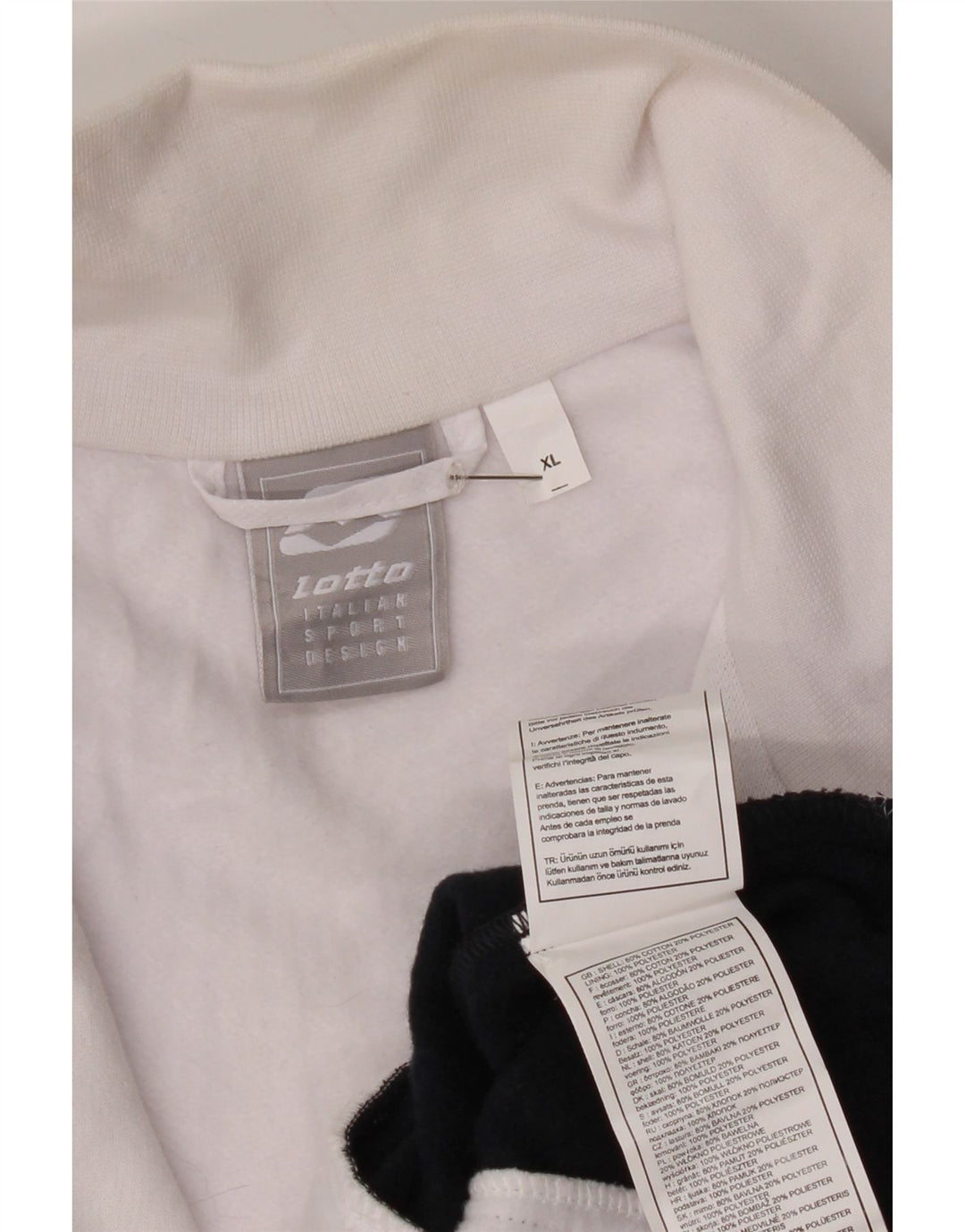 Lotto Herre grafisk træningsdragt Topjakke XL Hvid Colourblock Polyester