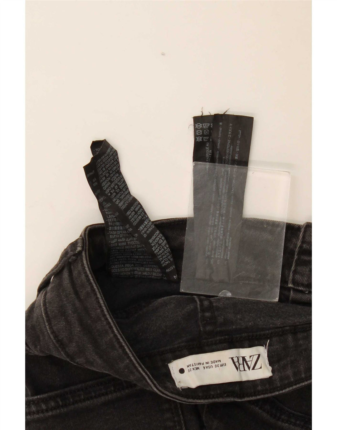 Zara Dame Flared Jeans EU 38 Small W28 L31 Sort Bomuld
