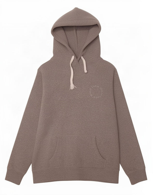 Jack Wills Dame Oversized Hoodie Jumper UK 10 Small Grey Flecked Bomuld