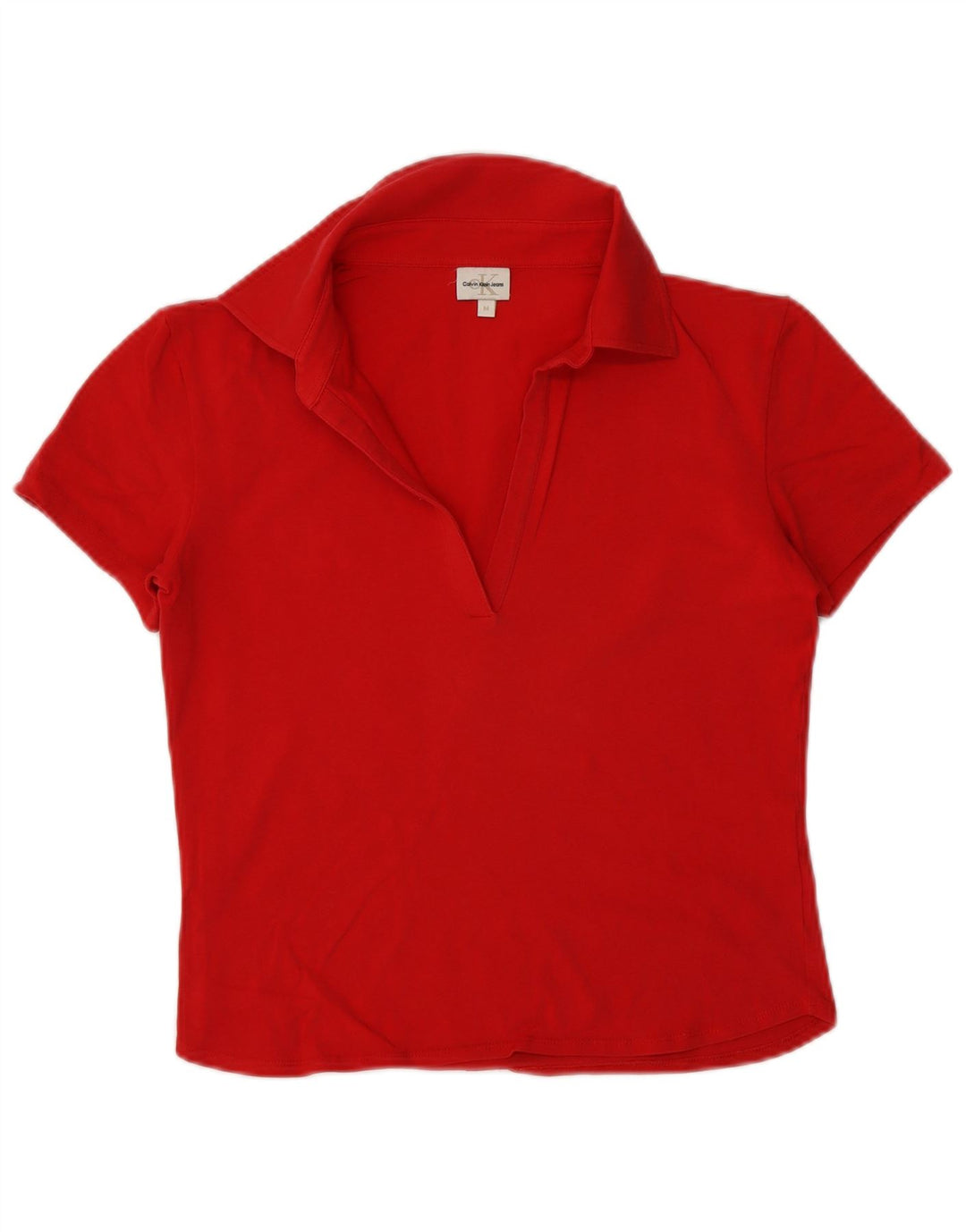 Calvin Klein Dame Polo Shirt Medium Rød