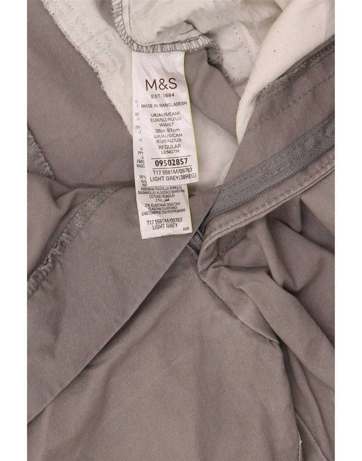 Marks & Spencer Herre Chino Shorts W38 XL Grå Bomuld