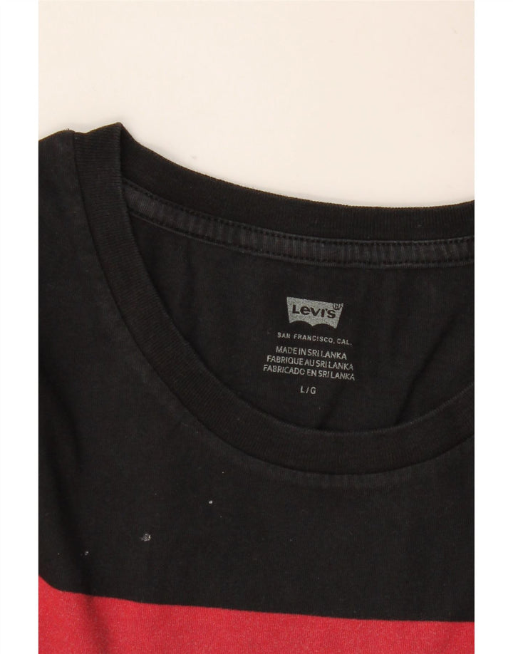 Levi's Dame Grafisk T-Shirt Top UK 14 Stor Sort