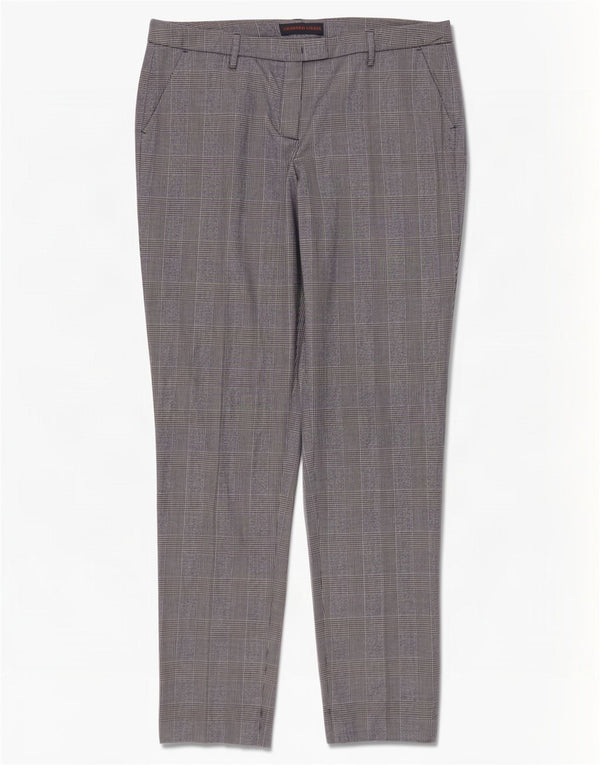 Trussardi Slim Chino-bukser til kvinder IT 44 Medium W32 L31 Blue Houndstooth