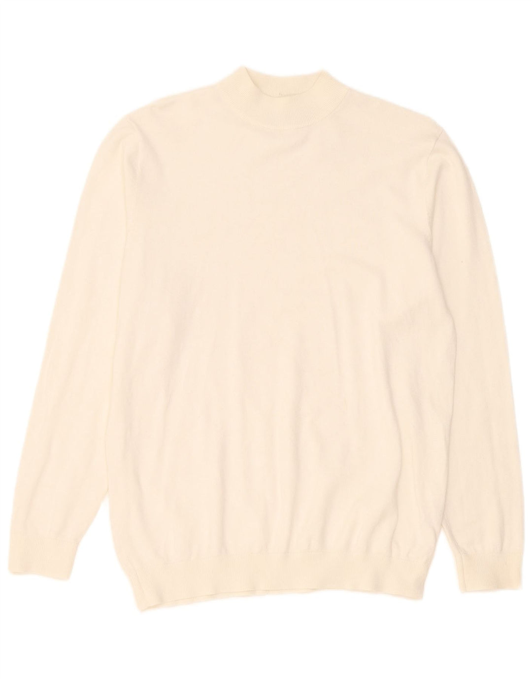 Zara Herre Turtle Neck Jumper Sweater Medium Beige Viscose
