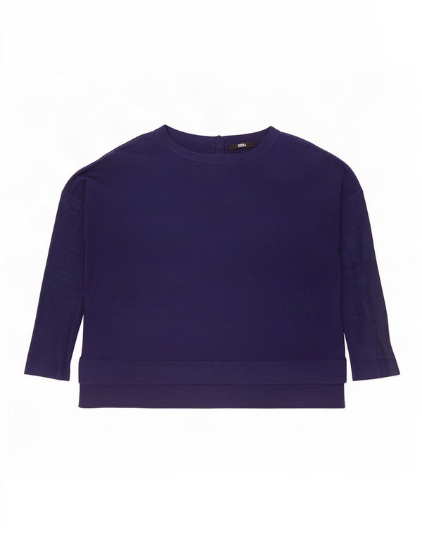 Marks & Spencer Womens Crew Neck Jumper Sweater UK 12 Medium Navy Blue