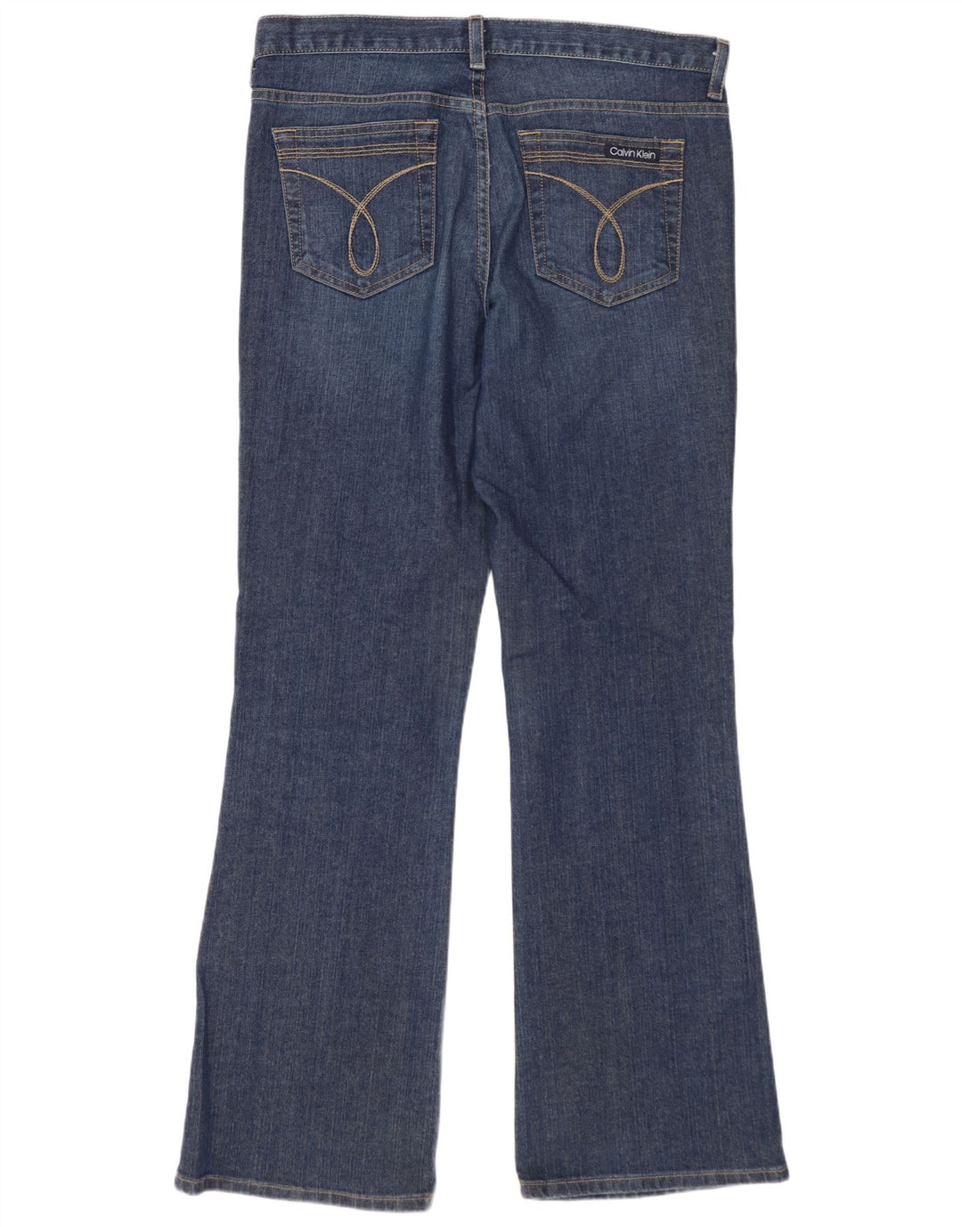 CALVIN KLEIN Dame Bootcut Jeans US 10 Large W30 L32 Blå Bomuld