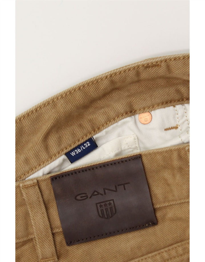 GANT Straight Jeans til mænd W36 L32 Beige Bomuld