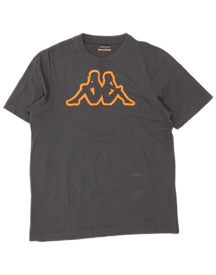 Kappa Herre Grafisk T-Shirt Top Lille Grå Bomuld